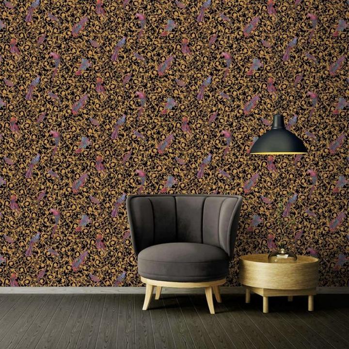 Produktbild Versace Strukturtapete Barocco Vögel (70 x 1000 cm)