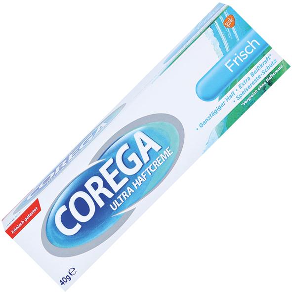 Image du produit Corega Crème adhésive Ultra forte tenue pour prothèses dentaires, 40 g de crème