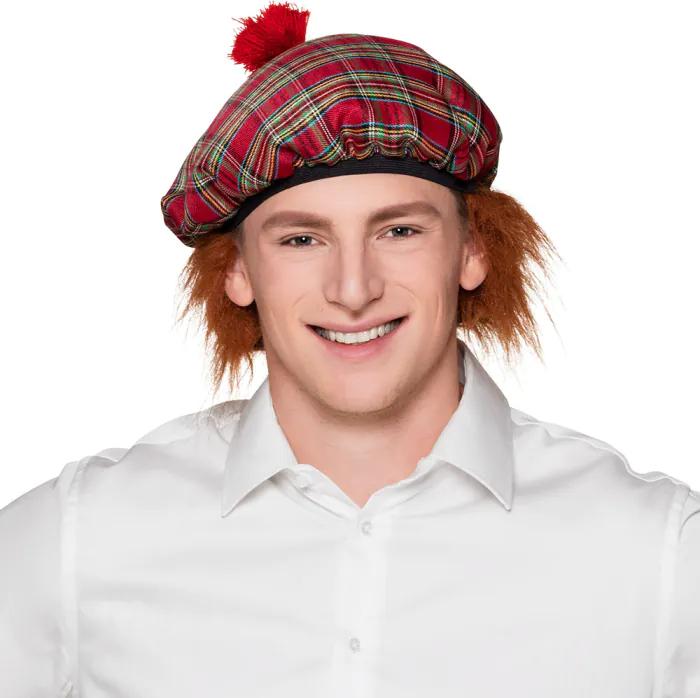 Produktbild Fasnacht Mütze Schotte mit Haar