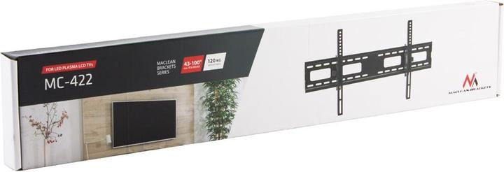 Image du produit Maclean Support TV max VESA 800x400 43-100 120kg Réglage de l'inclinaison +15°-15° MC-422 (Mur, 100", 120 kg)