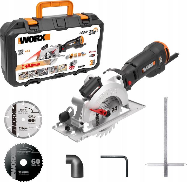 Produktbild Worx Pilarka tarczowa Pilarka tarczowa WX437 800W tarcza 120mm