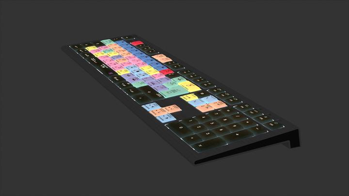 Produktbild Logickeyboard Adobe Premiere Pro CC Astra 2 Tastatur USB QWERTZ Deutsch Grau (DE, Kabelgebunden)