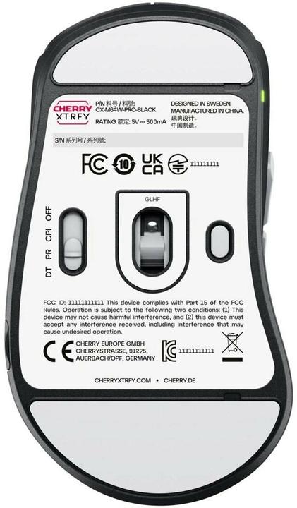 Immagine prodotto CHERRY xtrfy M64 Pro senza fili, nero (Senza fili)