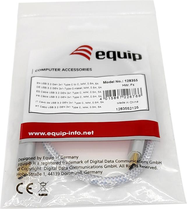 Actual product image equip USB Cable 3.2 C -> C St/St (1 m, USB 3.2 Gen 2)