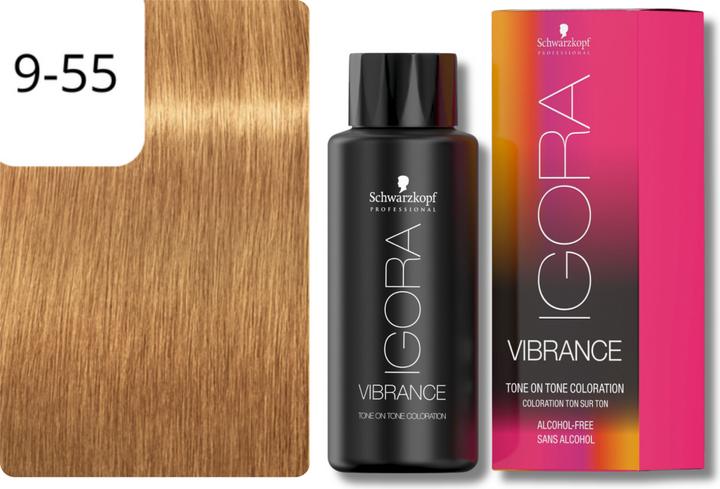 Actual product image Schwarzkopf Professional IGORA VIBRANCE Tone On Tone Colouration (9-55 Extra Light Blonde Gold Extra)