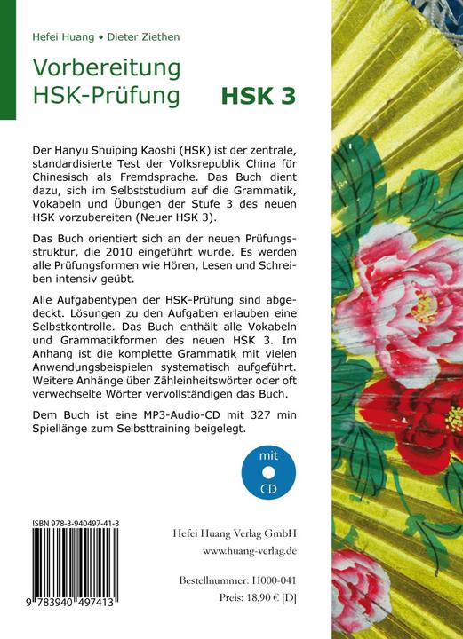 Image du produit Vorbereitung HSK-Prüfung. HSK 3 (Allemand, Hefei Huang, Dieter Ziethen, 2015)