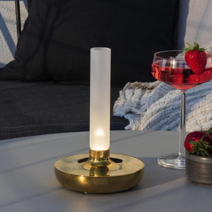 Produktbild Konstsmide Akku-LED Vase Biarritz goldfarben Indoor/Outdoor 7827-803 (54 lm)