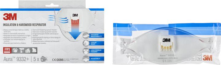 Actual product image 3M Respirator, white (FFP3, 5 x)