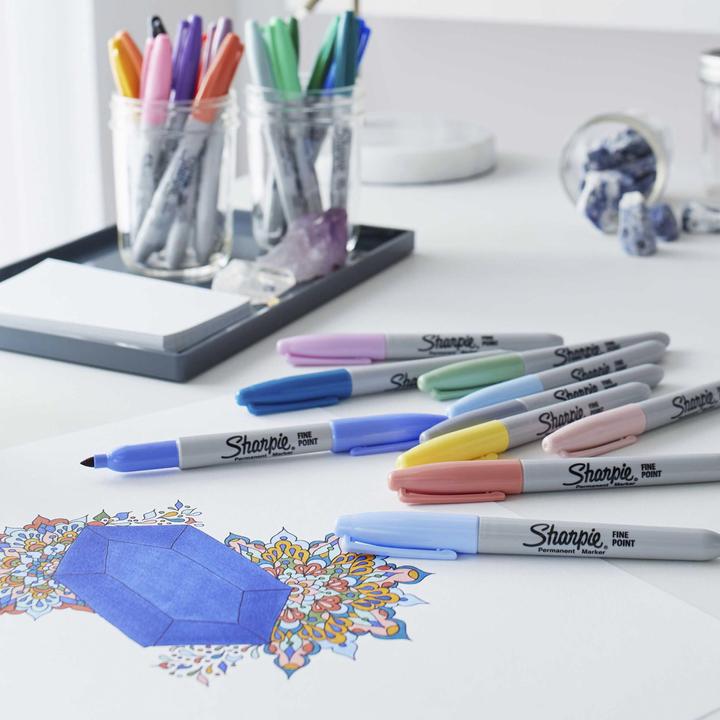 Immagine prodotto Sharpie Pennarello indelebile (Multicolore, 1 mm, 12 x)
