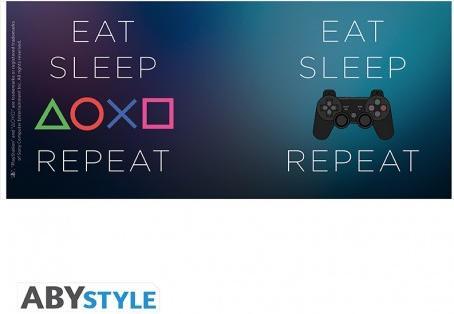 Actual product image Universal Textiles PLAYSTATION - Mug - 320 ml - Eat Sleep Repeat - subli - box x2 (320 ml, 2 x)