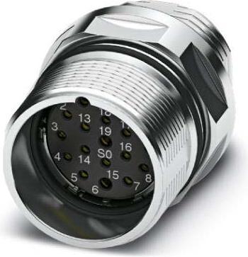 Phoenix Contact M23 Connecteur femelle droit Connecteur M23, 19 broches, N-codé, à sertir