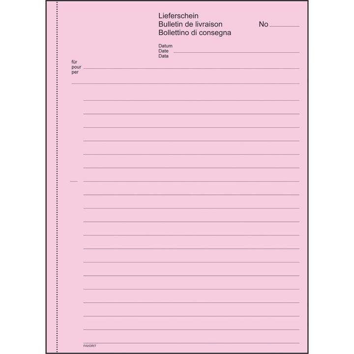 Produktbild Favorit Lieferscheine (100 x)