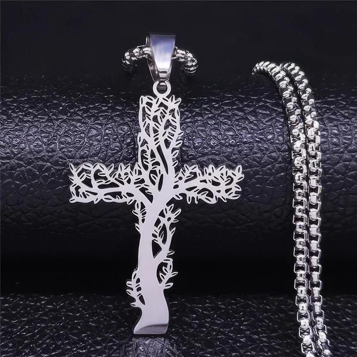 Image du produit X-Tac Collier Arbre de vie croix (Métal)