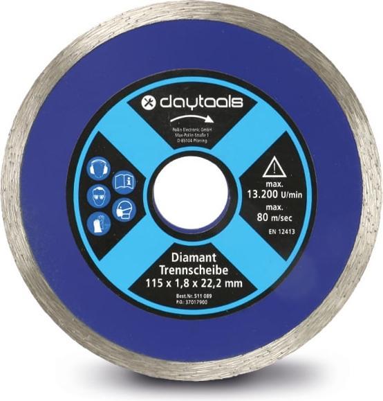 Daytools Diamant-Trennscheibe, Ø 115 mm, Voll