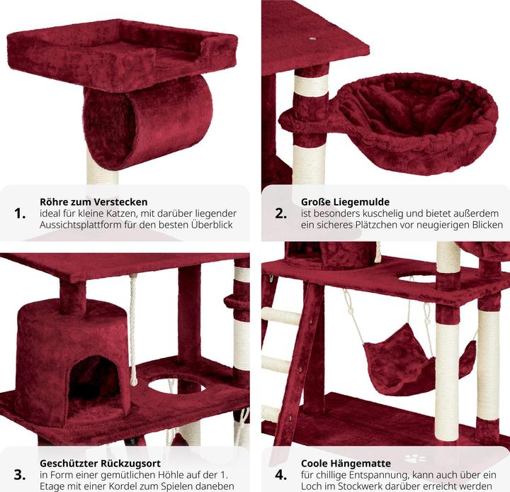 Image du produit tectake Marcel (141 cm, Vin rouge)