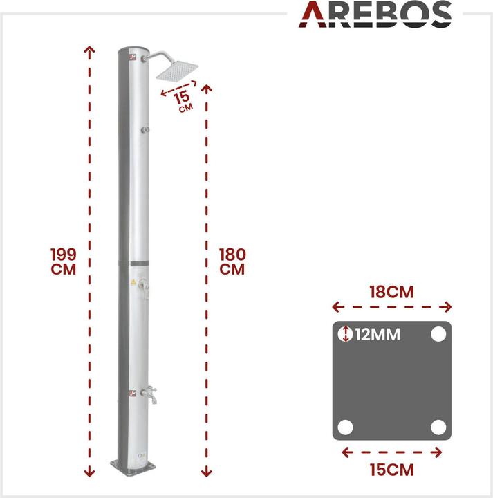 Image du produit Arebos Douche Solaire