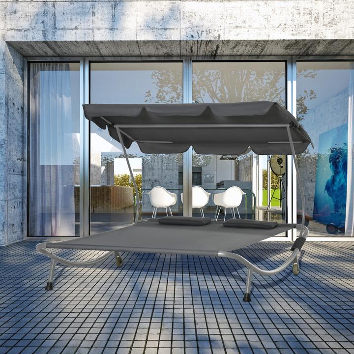 Immagine prodotto Outsunny Divano matrimoniale con tetto (200 cm)