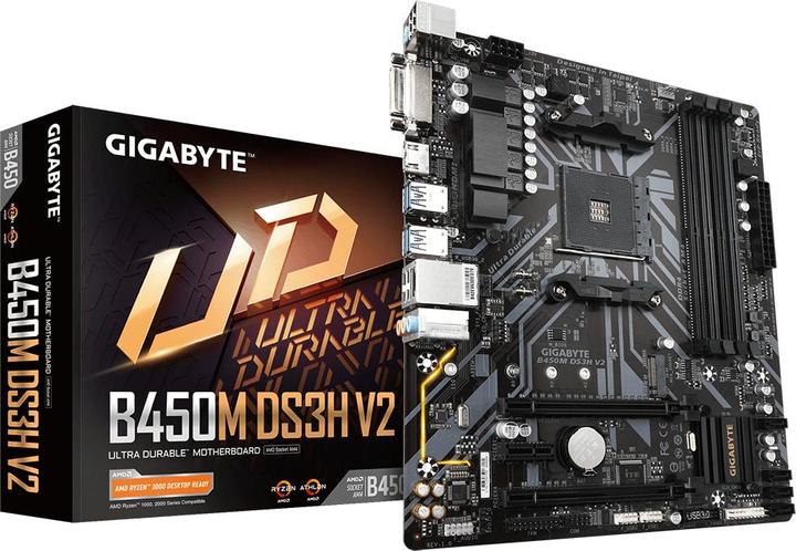 Produktbild Gigabyte B450M DS3H V2 (AM4, AMD B450, mATX)