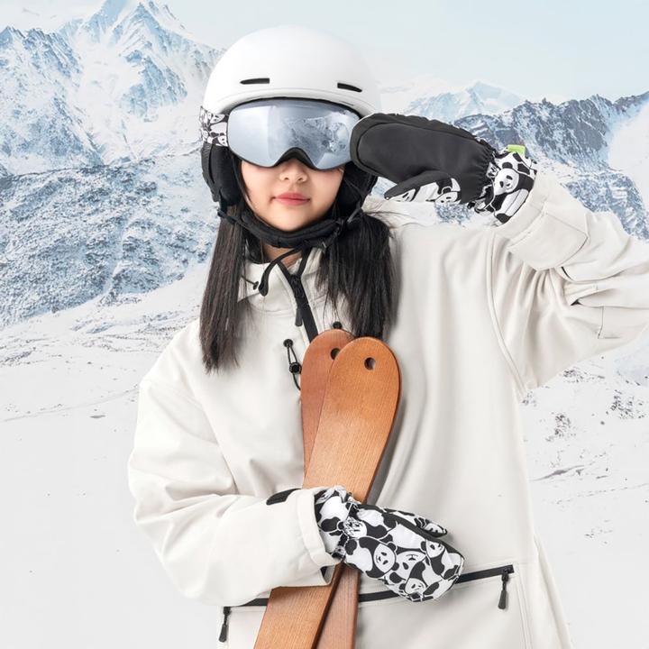 Image du produit Qunature The others Panda Heat Transfer Ski Gloves Kids Size S - Black/White (S)