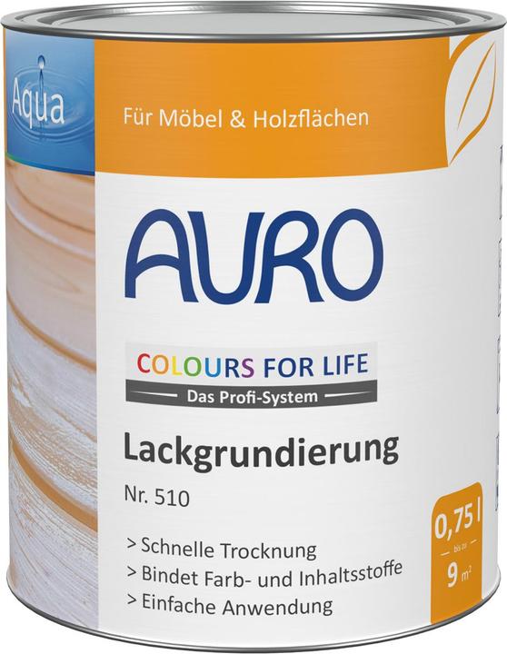 Actual product image AURO Paint primer 510 (slightly white pigmented, Semi-transparent, 0.75 l)