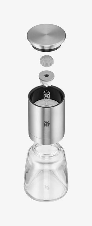 Produktbild WMF Salzmühle Pfeffermühle 14cm Keramikmahlwerk Glasbehälter De Luxe Edelstahl (Pfeffer, Salz)