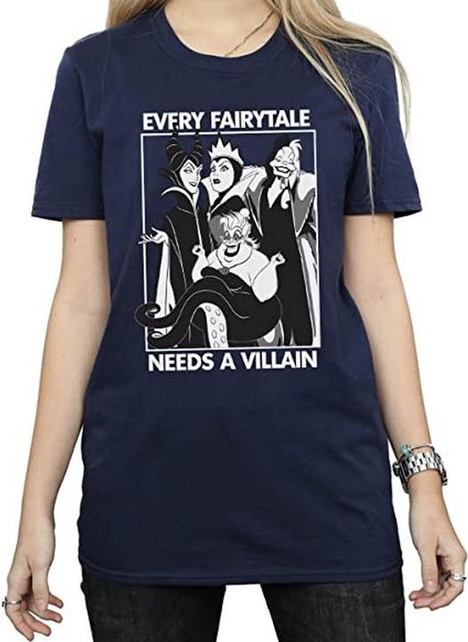 Image du produit Disney Womens/Ladies Every Fairy Tale Needs A Villain Cotton Boyfriend T-Shirt (S)