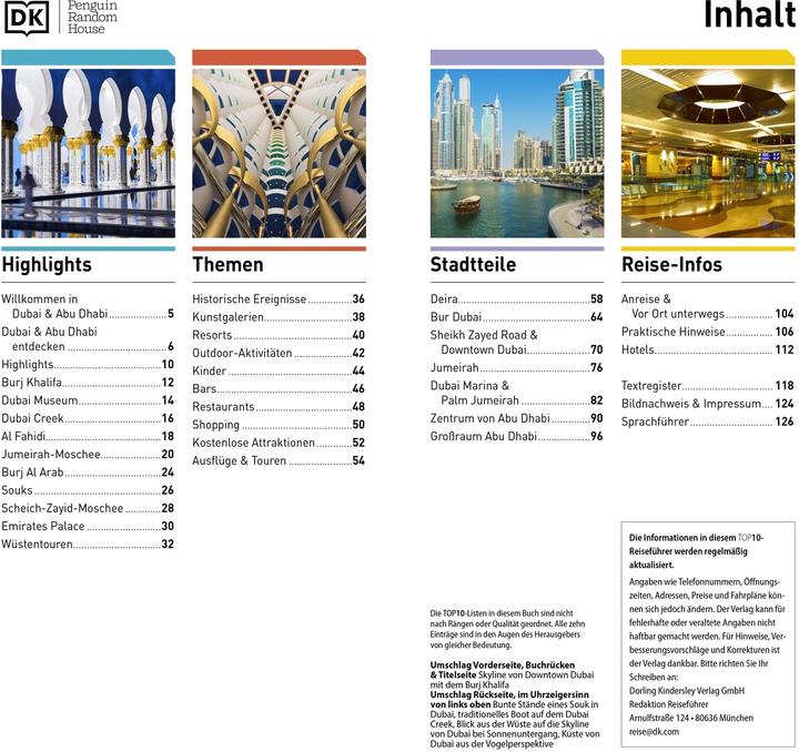 Nährwerte und Zutaten TOP10 Reiseführer Dubai & Abu Dhabi (Deutsch, DK Verlag Reise, 2024)