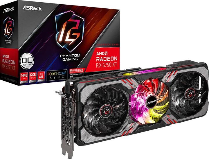 Produktbild AsRock Radeon RX 6750 XT Phantom Gaming D OC (12 GB)