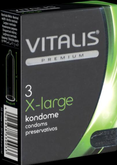 Actual product image Vitalis PREMIUM "X-Large" 3 extra long condoms with a little more girth (3 pcs.)