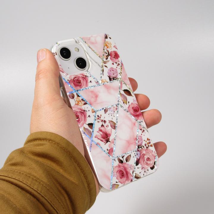 Immagine prodotto PhoneLook Cover Gel Silicone Strisce Geometriche Belle Rose (Apple iPhone 14)
