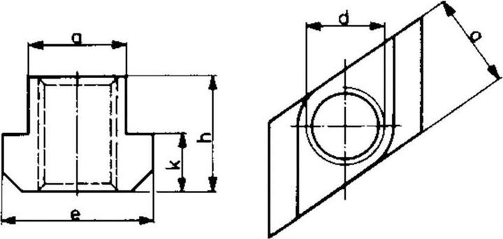 Immagine prodotto Amf Dado per scanalatura a T n. 510 Scanalatura a T 10 mm M8 romboidale