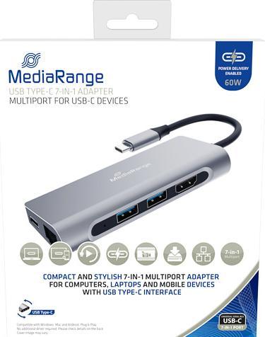 Actual product image MediaRange MRCS510 (USB-C, 7 Ports)