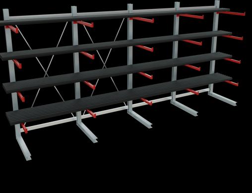 Immagine prodotto Schulte Lagertechnik K 6000 scaffale base a sbalzo 5 montanti - 1 lato