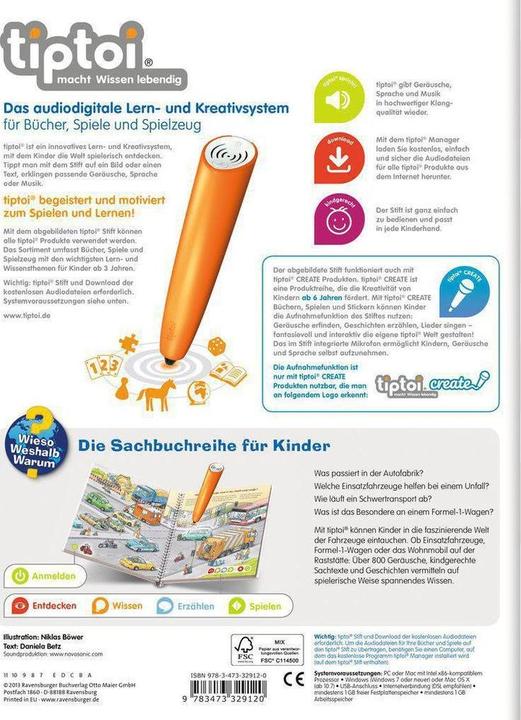 Produktbild tiptoi Die Welt der Fahrzeuge (Deutsch, Daniela Flucht, 2013)