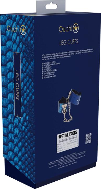 Actual product image Ouch! Florence Collection - Leg Cuffs - Blue