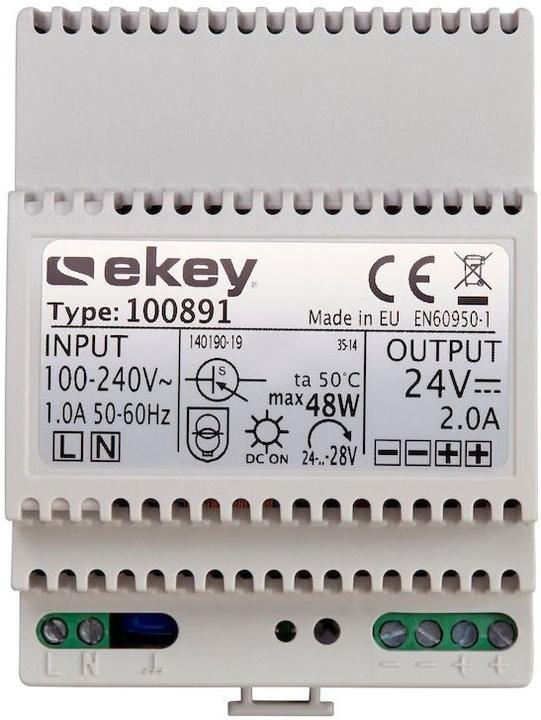 Actual product image Ekey DIN rail power supply 100891 230VAC - 24V DC 2A