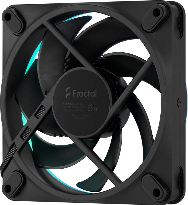 Image du produit Fractal D. Momentum 12 RGB 3-pack Black (120 mm)