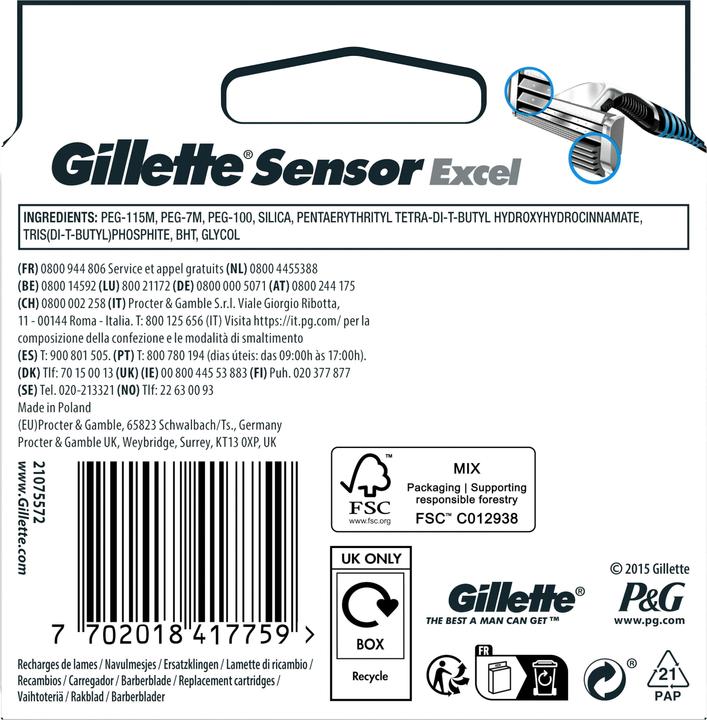 Actual product image Gillette SensorExcel (10 x)