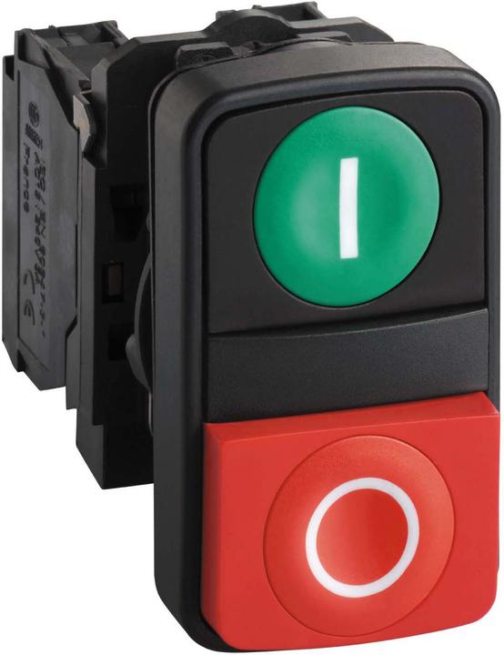 Actual product image Schneider Electric Pushbutton Dble Green I Red O 1NO/1NC