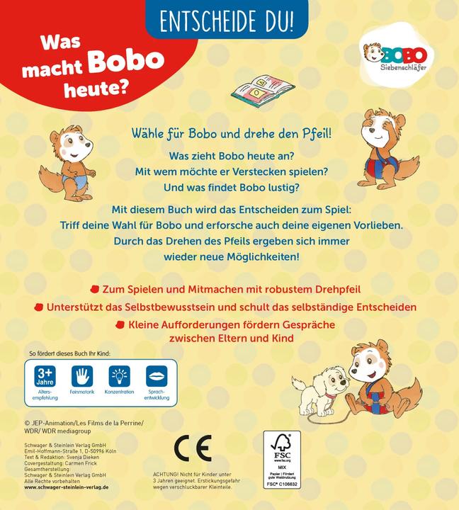 Produktbild Bobo Siebenschläfer - Entscheide Du! Was macht Bobo heute (Deutsch, Svenja Dieken, Schwager & Steinlein Verlag, 2024)