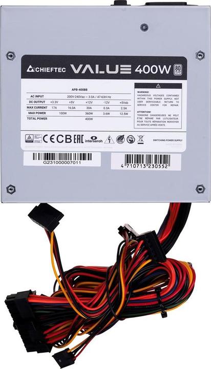 Immagine prodotto Chieftec SERIE DI VALORE APB-400B8 (400 W)