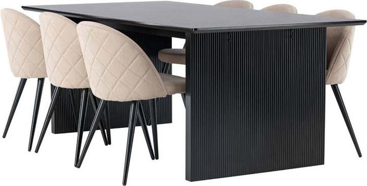 Actual product image Ebuy24 Dining set Vail 4 ( 7-piece) (100 x 75 x 200 cm)