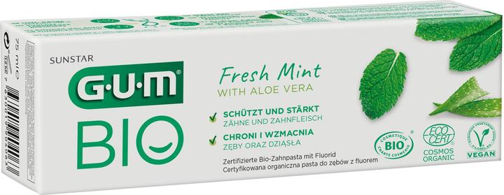 Actual product image GUM SUNSTAR Toothpaste Organic Paste (75 ml)