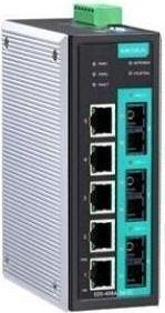 Actual product image Moxa EDS-408A-3S-SC-T - Entry-level managed Ethernet switch with 5 10100BaseT(X) ports, 3 100BaseFX sing