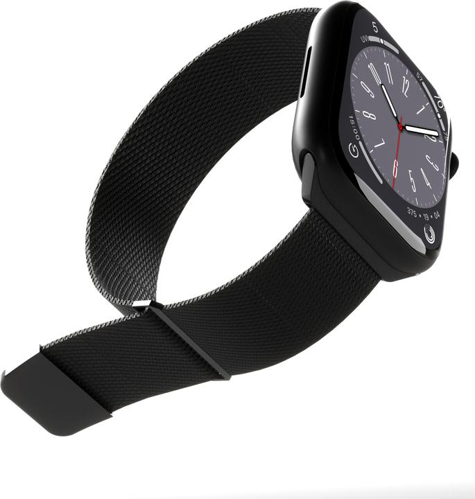Produktbild Puro Milanese Magnetic Band - Pasek ze stali nierdzewnej do Apple Watch 42/44/45/49 mm (czarny) (49 mm, 42 mm, 44 mm, 45 mm, Stainless Steel)