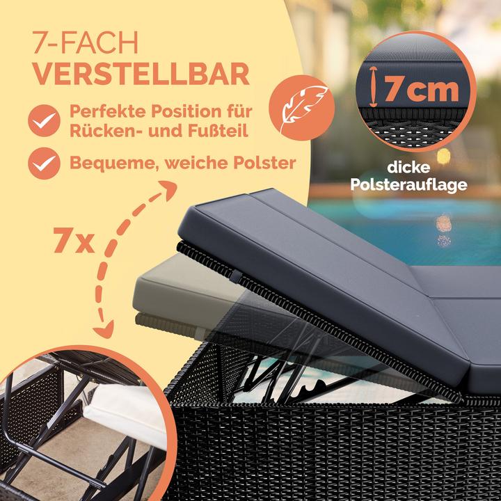 Produktbild Casaria Sonnenliege (200 cm)