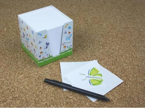 Actual product image Rnk Note box 9,2x9,2x9,2 cm (WxHxD) 9x9 cm (WxH) 900 sheets filled carton (9.2 x 9.2 x 9.2 cm)