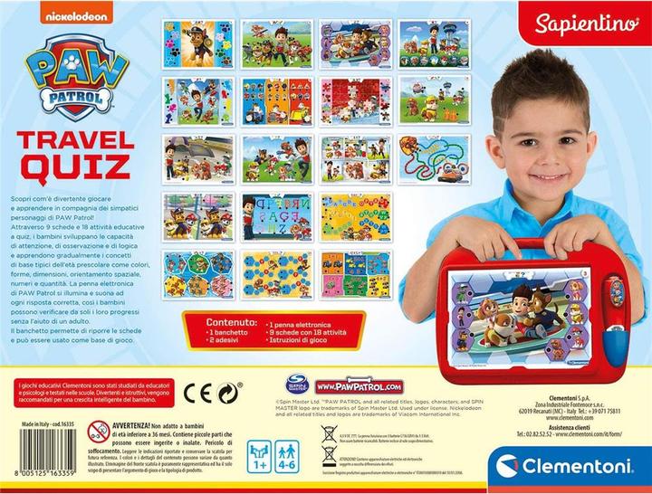 Actual product image Clementoni Travel Quiz Paw Patrol IT (Italian)
