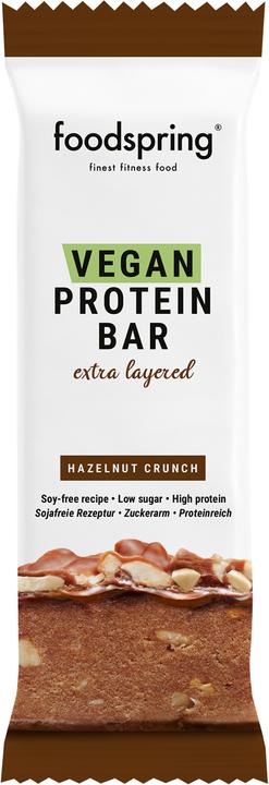 Immagine prodotto Foodspring Vegan Protein Bar Extra a strati (Croccante alla nocciola, 12 pz., 540 g)