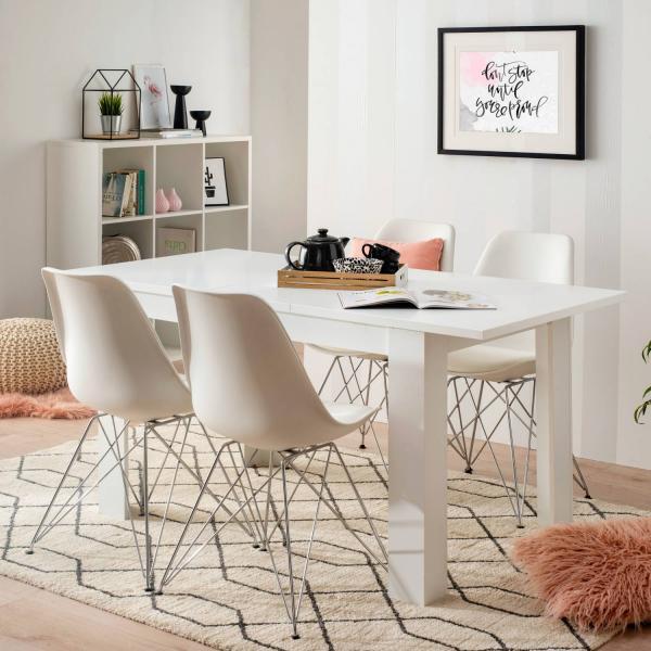 Actual product image Homestyle4u Extendable dining table (120 x 80 x 75 cm)